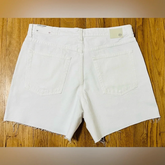 AG Clove Short HIGH-RISE BAGGY FIT in MODERN WHITE DESTRUCTED - Picture 8 of 9